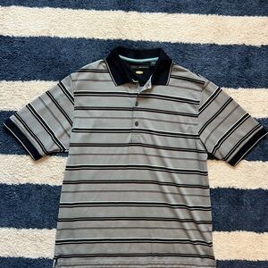 Greg Norman Men's Striped Golf Polo Shirt Size Medium